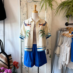 Compania Fantastica // Palm and Mermaid Print Top