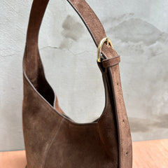 RISA // Claude Shoulder Bag Brown Suede