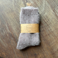 Billy Bamboo // Fluffy Angora Socks Mushroom