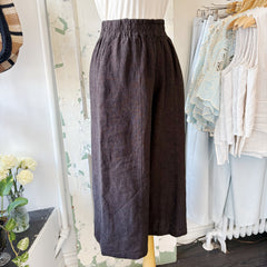 Naïf // Domi Washed Linen Pants Dark Brown