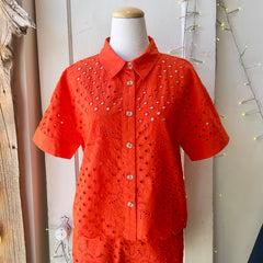 Louizon // Ness Scalloped Shirt Orange