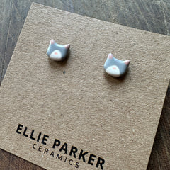 Ellie Parker // Ceramic Grey Cat Stud