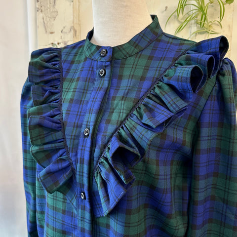 Lele de Baltzac // Navy Tartan Shirt