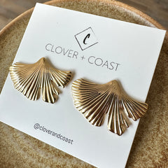 Clover and Coast //  Ginko Biloba Studs GP