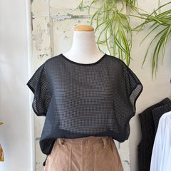 Chlo by Cokluch // Ape Top Organza Plaid Black