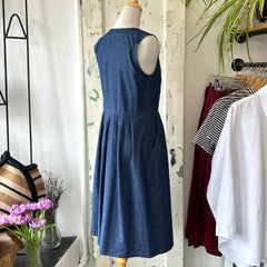 Birds of North America // Thunder Pumper Dress Dark Wash