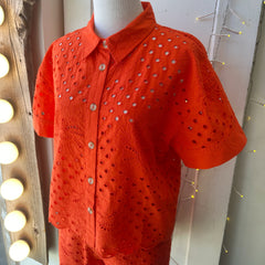Louizon // Ness Scalloped Shirt Orange
