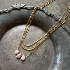 Hailey Gerrits // Cora Necklace Rhodochrosite