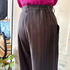 Jennifer Glasgow // Cordelia Trouser Black Gauze Check