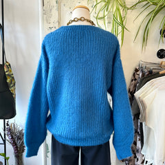 Indi & Cold // Fluffy Mohair Sweater Blue