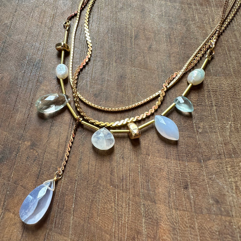 Hailey Gerrits // Eislyn Necklace Blue Lace Agate