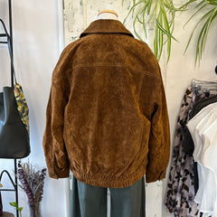 Indi & Cold // Tobacco Leather Bomber