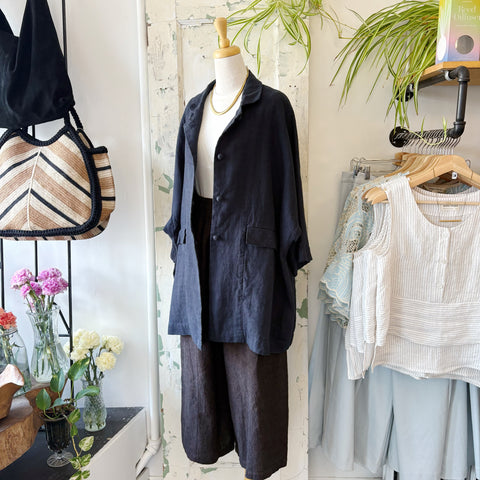 Naïf // Lilia Jacket Navy Linen