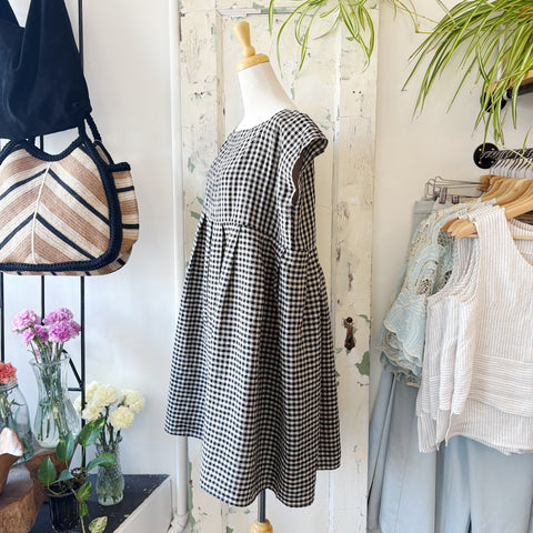Naïf // Brighid Dress Black/ Beige Gingham