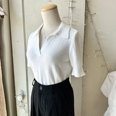 Gentle Fawn // Tatum Knit Top White