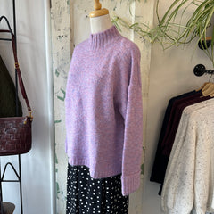 Indi & Cold // Knit Sweater with Cuff Purple
