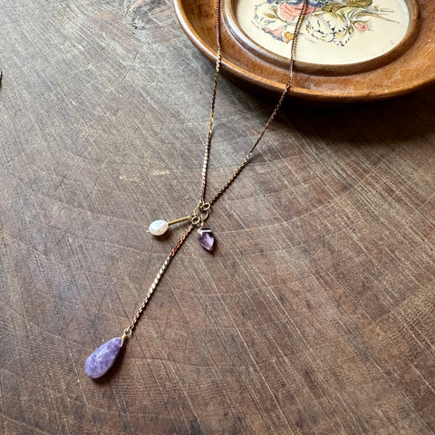 Hailey Gerrits // Brisa Necklace Lepidolite