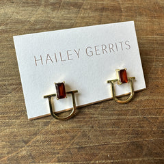 Hailey Gerrits // Tuscan Studs Hessonite