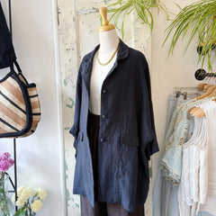 Naïf // Lilia Jacket Navy Linen