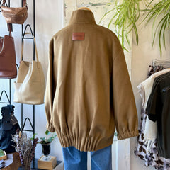 Indi & Cold // Camel Bomber Jacket Wool