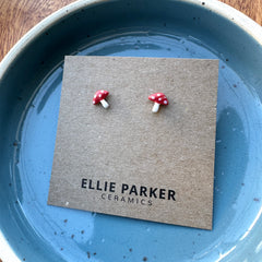Ellie Parker // Ceramic Mushroom Studs