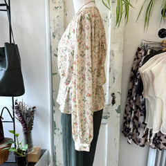 Indi & Cold // Boho Floral Top Ecru