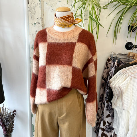 Indi & Cold // Grapefruit Checker Sweater