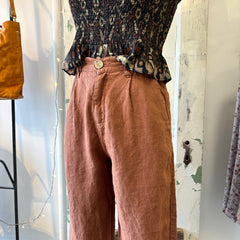 Indi & Cold // Terracotta Linen Pant