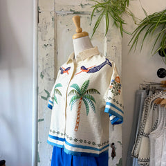 Compania Fantastica // Palm and Mermaid Print Top