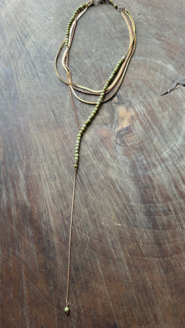 Hailey Gerrits // Atlas Necklace Avocado Jasper