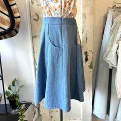Meemoza // Brigitte 3/4 Skirt Tencil Denim