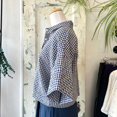 Eve Gravel // Clara Shirt Blue/Mauve