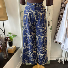 Marigold // Diana Pants Navy Embroidered Denim