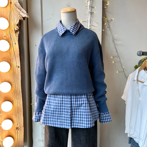 Minimum // Mikala Cotton Pullover Blue Horizon