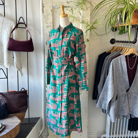 Compania Fantastica // Jaguar Print Dress Long