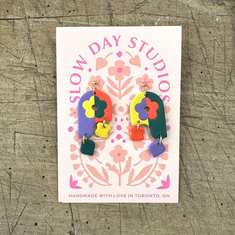 Slow Day Studio // Retro Multicolour Dangles