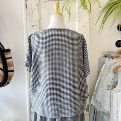 Naïf // Keira Top Navy Gingham