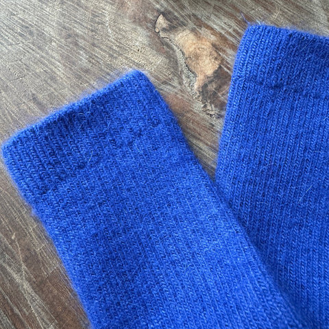 Billy Bamboo // Angora Wool Socks Sapphire