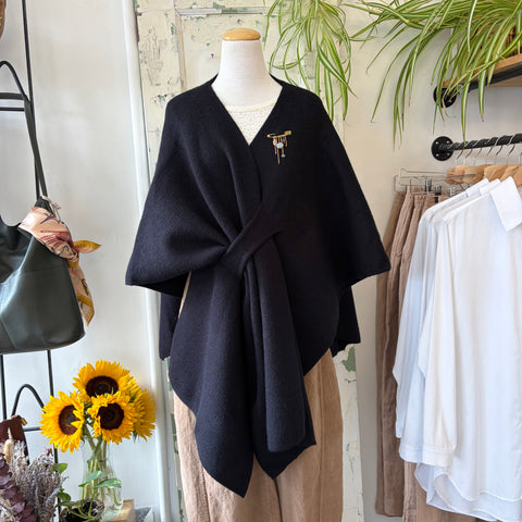 Pink Martini // Lennon Wrap Sweater Black