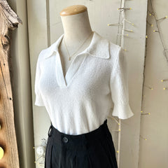 Gentle Fawn // Tatum Knit Top White
