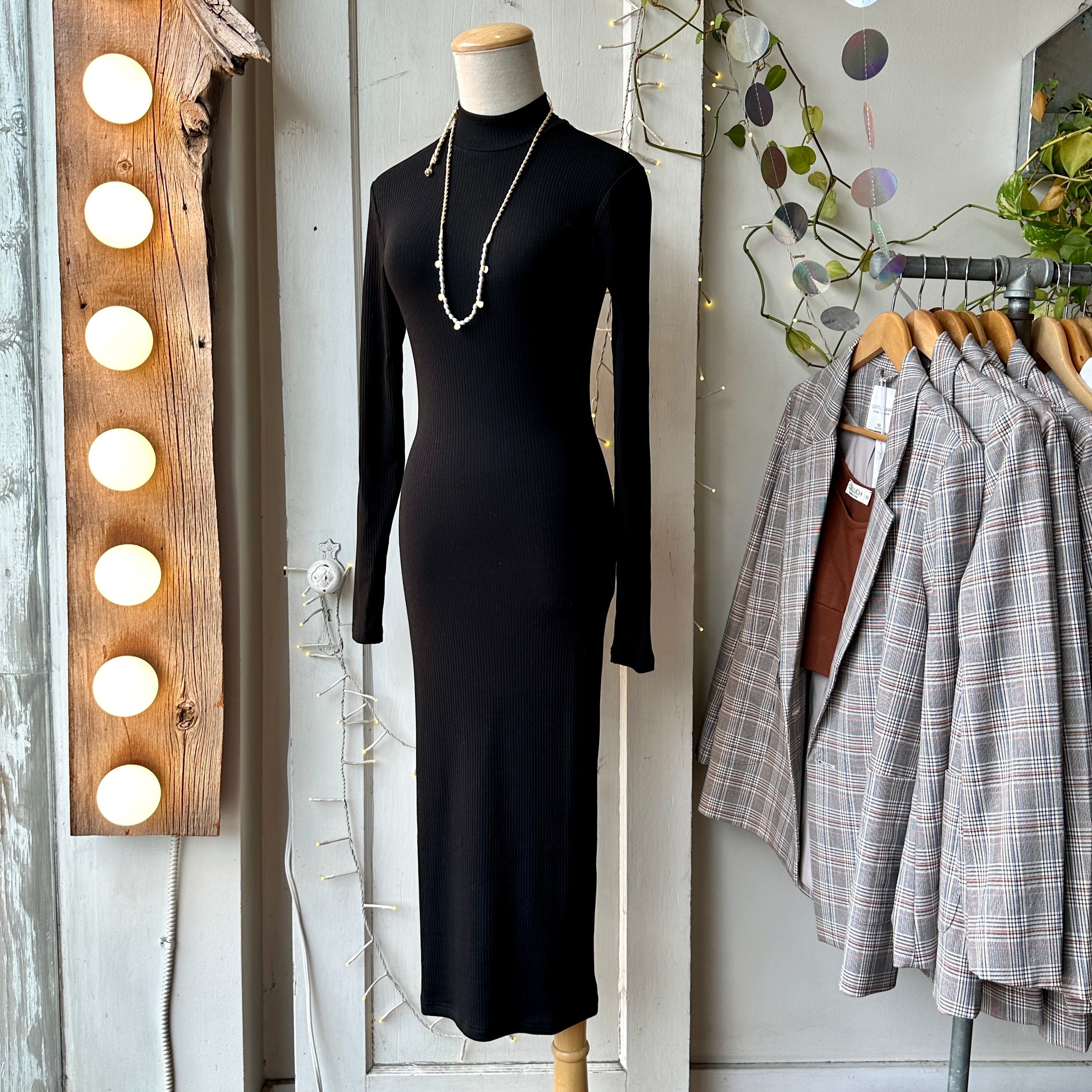 Minimum // Ressy Ribbed Dress Black