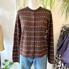 Compania Fantastica // Mini Flower Cardigan Brown