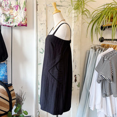 Jennifer Glasgow // Cleome Dress Black Gauze Check