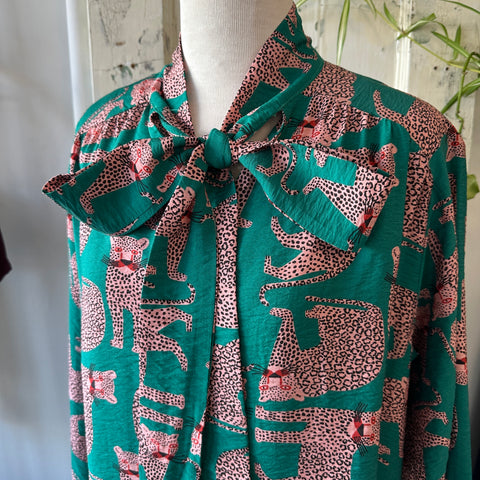 Compania Fantastica // Jaguar Print Dress Short