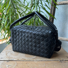 RISA // Ila Crossbody Upcycled Leather Black