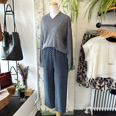 Indi & Cold // V-Neck Grey Sweater with Alpaca