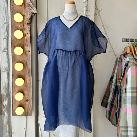 Noemiah // Tulip Dress Navy Silk