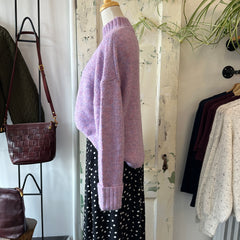 Indi & Cold // Knit Sweater with Cuff Purple