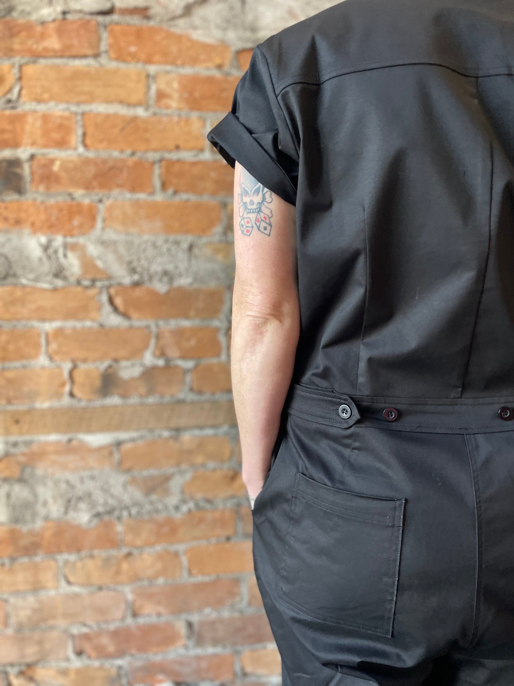 Redsky // Classic Short Sleeved Boilersuit Black