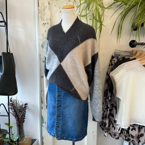 Indi & Cold // Alpaca Maxi Argyle Sweater